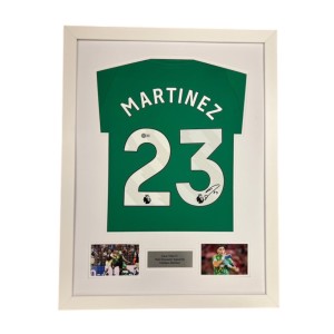 Emiliano Martínez Signed Shirt Framed Aston Villa ACG authentication PROOF  for sale on Ebay