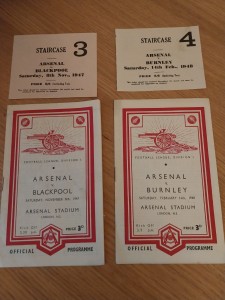 Arsenal football programmes pre 1950 Burnley and Blackpool 1947 and 1948 Includ for sale on Ebay
