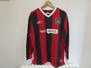 2003-04 Manchester City Reebok L/S Away Shirt for sale on Ebay