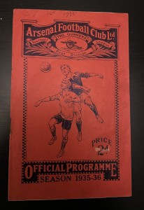1935 - 1936  Arsenal  v  Sheffield Wednesday for sale on Ebay