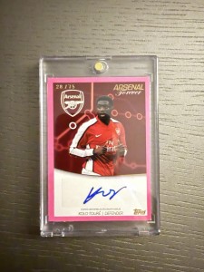 Topps Arsenal Forever Kolo Toure Encased Certified Auto 28/75 for sale on Ebay