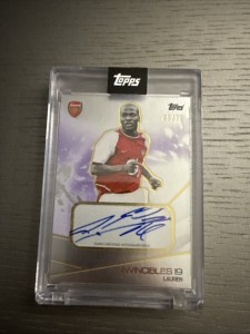 Topps Arsenal Invincibles 2003/04 Lauren Autograph Auto 65/75 for sale on Ebay