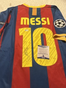 Lionel Messi Signed Barcelona Shirt for sale on Ebay