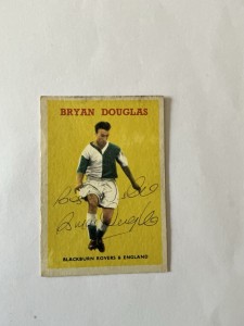 BRYAN DOUGLAS  Blackburn Rovers and England Signed A&BC Card. for sale on Ebay