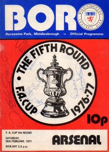 76/77 SIGNED x7 MIDDLESBROUGH 4-1 ARSENAL FA CUP 5TH RD 26.02.77 AUTOGRAPHED   for sale on Ebay