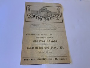 Crystal Palace v Caribbean F. A. XI friendly 14.10.1959 for sale on Ebay