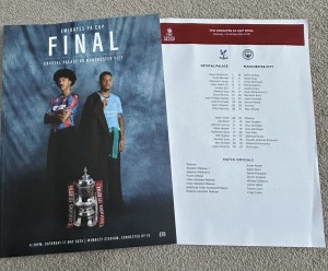 Crystal Palace v Manchester City 17.5.25 FA Cup Final Programme & Teamsheet for sale on Ebay