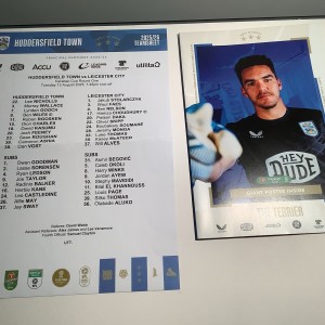 HUDDERSFIELD TOWN V LEICESTER CITY CARABAO CUP FIRST ROUND PROGRAMME/TSHEET 2025 for sale on Ebay