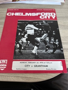 Chelmsford City V Grantham Southern League 23/02/1976 for sale on Ebay