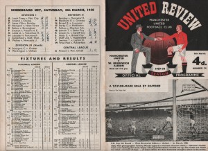 1957/58 MANCHESTER UNITED V W. BROMWICH ALBION LEAGUE NO 24 [AFTER MUNICH]. for sale on Ebay