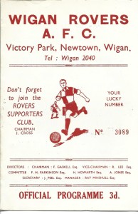 1959/60 WIGAN ROVERS v ALTRINCHAM for sale on Ebay