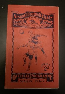 1936 - 1937  Arsenal  v  West Bromwich for sale on Ebay
