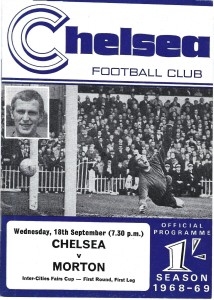 CHELSEA V MORTON ~ INTER-CITIES FAIRS CUP 1ST ROUND ~ 18 SEPTEMBER 1968 for sale on Ebay