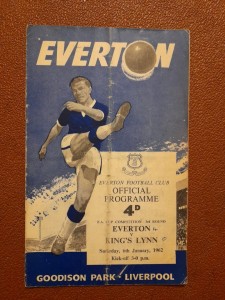 Everton v Kings Lynn Programme. FA Cup 3rd Round - 06.01.1962 @ Goodison Park. for sale on Ebay