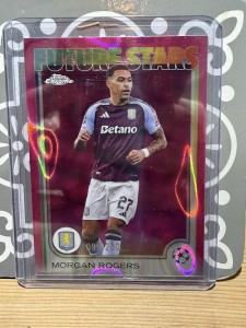 2024-25 Topps Chrome UCC Morgan Rogers Future Stars Aston Villa Numbered /250 for sale on Ebay