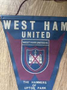 West Ham United 1964-65 Full Pennant irons Claret And Blue Bubbles Football cup  for sale on Ebay