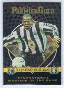 MERLIN PREMIER GOLD 1996 - ASPRILLA -NEWCASTLE - INTERNATIONAL MASTERS CARD for sale on Ebay