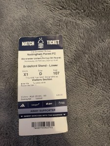 2024/25 FA CUP Nottingham Forest vs Manchester United Ticket Stub  for sale on Ebay