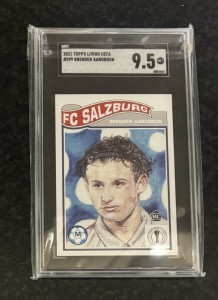 Brennan Aaronson Leeds United Rookie Graded 9.5 SGC not PSA 10 for sale on Ebay