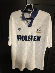 Tottenham Hotspur Home Shirt 1991. Original Umbro White Football Men’s XL SIGNED for sale on Ebay