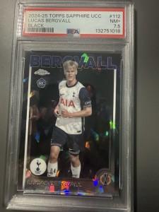 2024-25 Topps Sapphire UCC Lucas Bergvall /10 Rookie Tottenham #112 PSA 7.5 RC for sale on Ebay