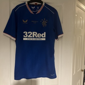 Rangers 2020/2021 55th Title Win Home Football Shirt for sale on Ebay