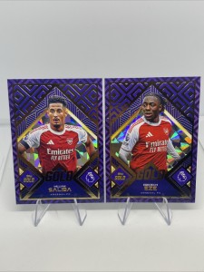 Topps Gold Arsenal William Saliba And Eberechi Eze Gold Refractor for sale on Ebay