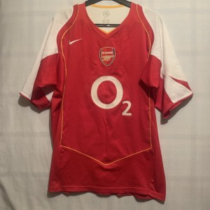 Arsenal 2004/2005 Home Nike O2 Shirt, Men’s large  for sale on Ebay