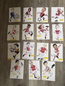 15 VINTAGE BOB BOND ARSENAL CARICATURES GUNNERS GOONERS HIGHBURY for sale on Ebay