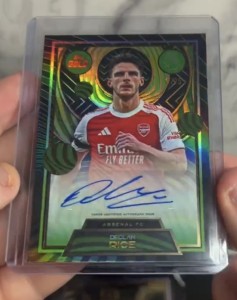 Declan Rice Auto /75 Topps Gold Arsenal for sale on Ebay