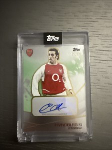 Topps Arsenal Invincibles 2003/2004 Edu Gaspar Autographed Card 40/99 for sale on Ebay