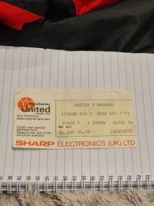 Manchester United v Arsenal 84/5 Ticket Stub Good Condition for sale on Ebay