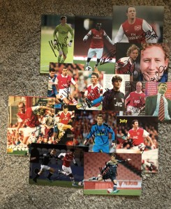 Arsenal 16x Signed Pictures [Inc. Keown, Hartson, Helder, Parlour] for sale on Ebay
