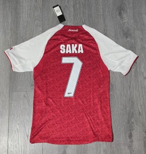 Saka- Number 7- Arsenal FC Home Shirt 25/26- Champions League Edition for sale on Ebay