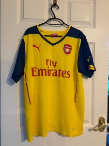 Puma Arsenal Away Football Shirt Yellow 2014/15 - Large - Trusted Seller for sale on Ebay