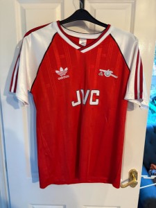 Arsenal Adidas 1988-89 Red JVC Home Shirt - Size 42/44 Large for sale on Ebay