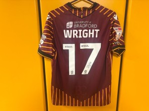 Bradford City 2025/26 | Tyreik Wright | Signed Shirt (Poppy Edition) for sale on Ebay