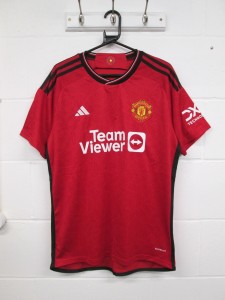 Adidas Manchester United 23-24 Home Kit Football Shirt Size L Slim Fit BNWT for sale on Ebay