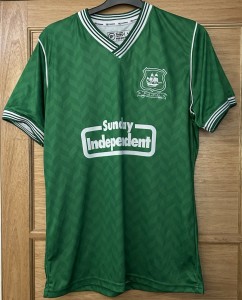 Plymouth Argyle Retro Home Shirt 1987/88, Made By Terrace Size Large VGC for sale on Ebay