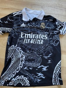 Real Madrid Football Shirt, Black Dragon Style, Medium  for sale on Ebay