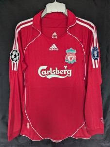Liverpool 2006/2007 2008 football Shirt CHAMPIONS LEAGUE MEDIUM LONG SLEEVE for sale on Ebay