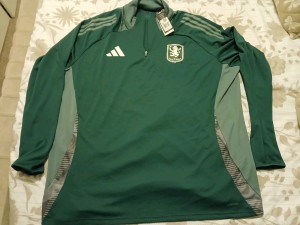 ASTON VILLA ADIDAS GREEN  1/4 ZIP TRAINING TOP BNWT XXXL 3XL ADULTS for sale on Ebay