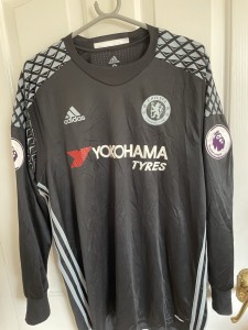 Adidas Chelsea Rare Player Issue Keeper Shirt Courtois Signed Size 9 for sale on Ebay