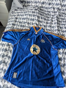 Newcastle United 1998-1999  Vintage Original Rare Authentic Away Shirt size XXL for sale on Ebay