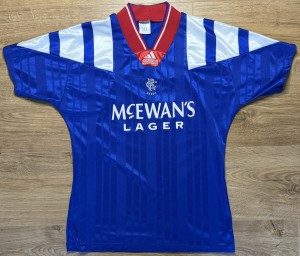 ORIGINAL RANGERS 1992/94 Home Football Shirt SMALL ADIDAS Rare for sale on Ebay