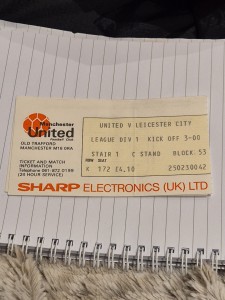 Manchester United V Leicester City 83/4 Ticket Excellent Condition for sale on Ebay