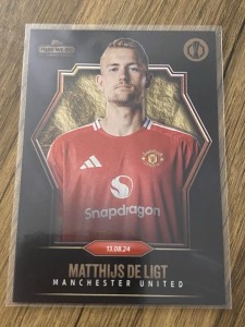 Matthijs de Ligt Manchester United football trading card, for sale on Ebay