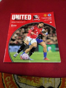 Manchester United Versus Brighton Hove Albion Football Programme for sale on Ebay