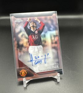 Gabriel Heinze Chrome Manchester United Deluxe 2025 Rose Gold Auto /35 for sale on Ebay