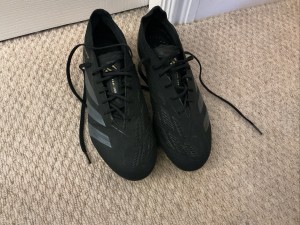 Adidas Predator Black Silver Football Boots Size 8 Excellent Condition for sale on Ebay